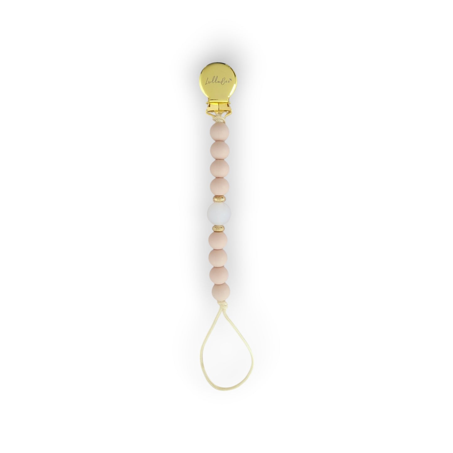 Aura Pink Pacifier Clip