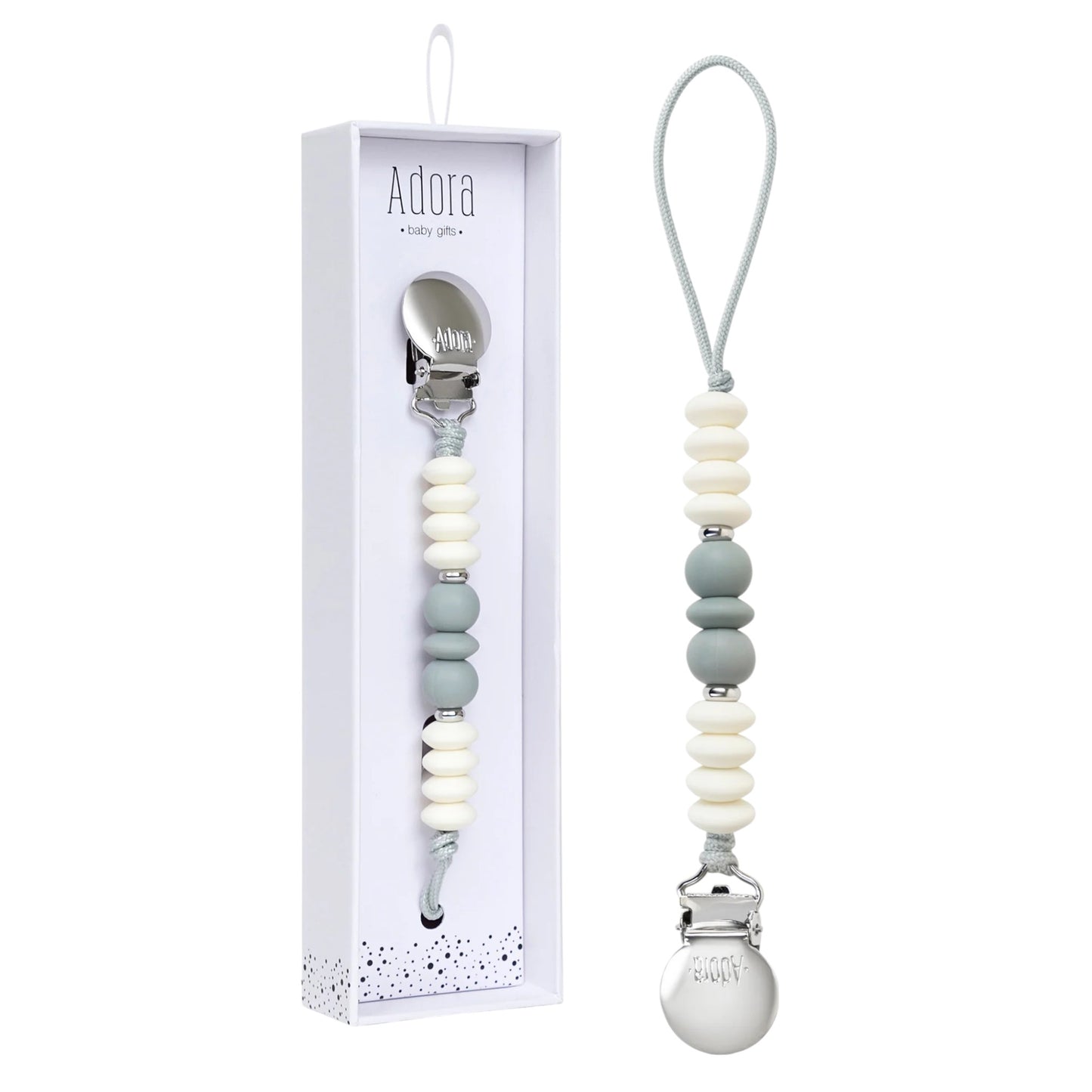 Graphite Trio pacifier clip