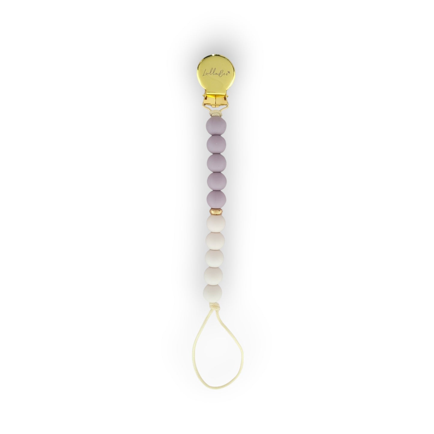 Mauve Pearl Pacifier Clip