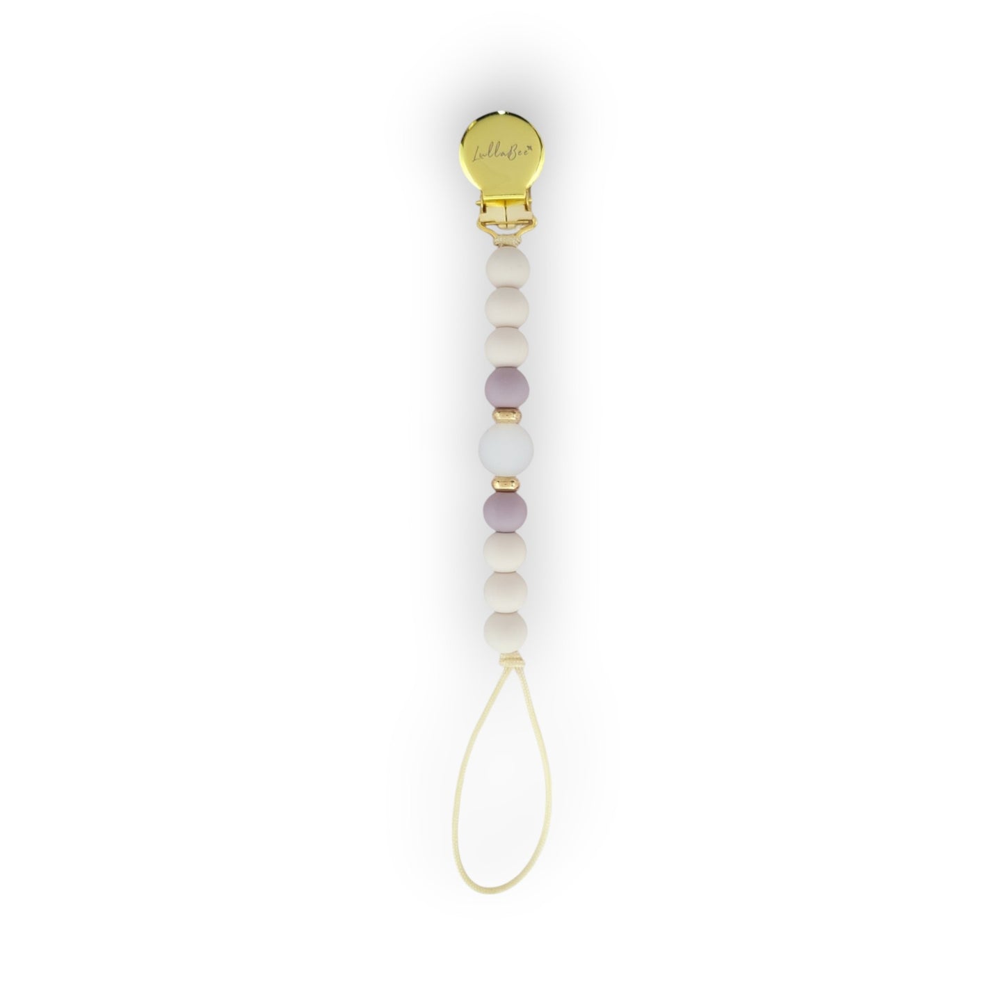 Queen Bee Mauve Pacifier Clip