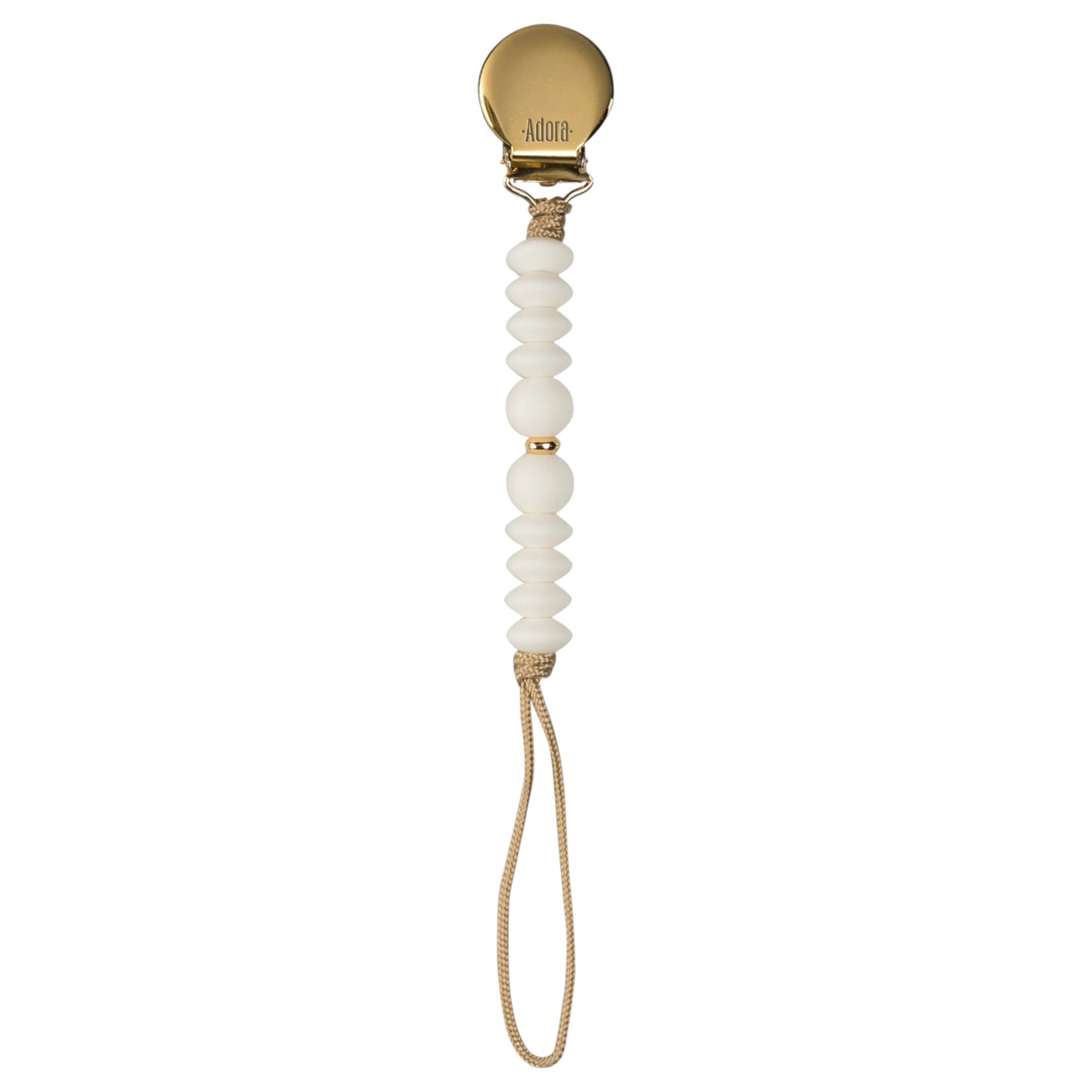 Vanilla Gold Ombre pacifier clip