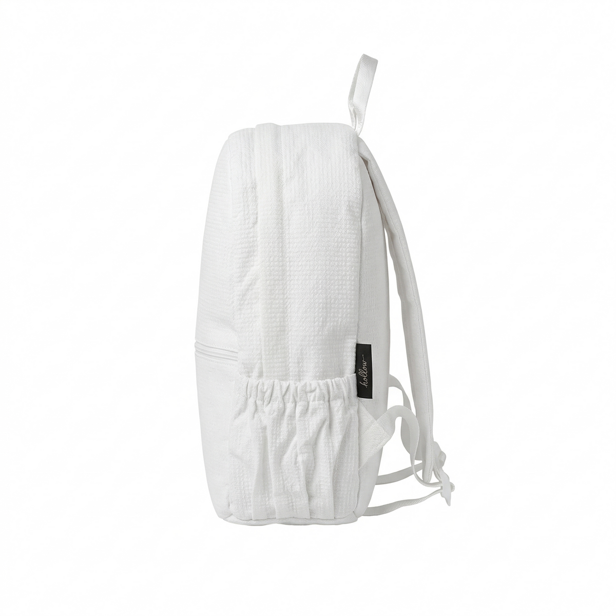 Lullabee Large White Seersucker Backpack