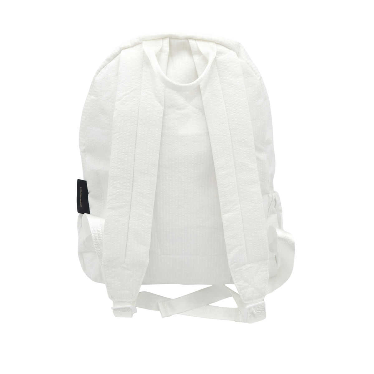 Lullabee Large White Seersucker Backpack