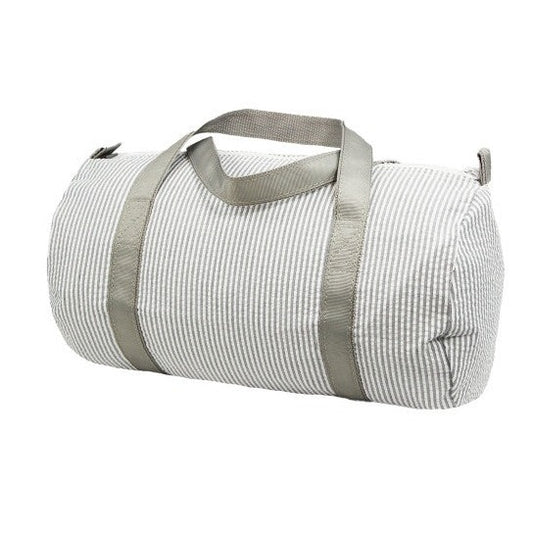 MINT Grey Seersucker Duffel