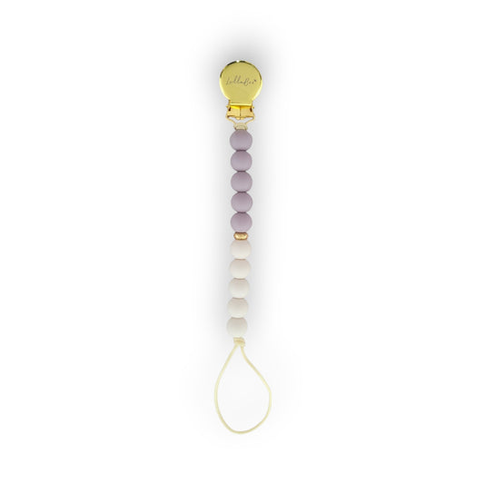 Mauve Pearl Pacifier Clip