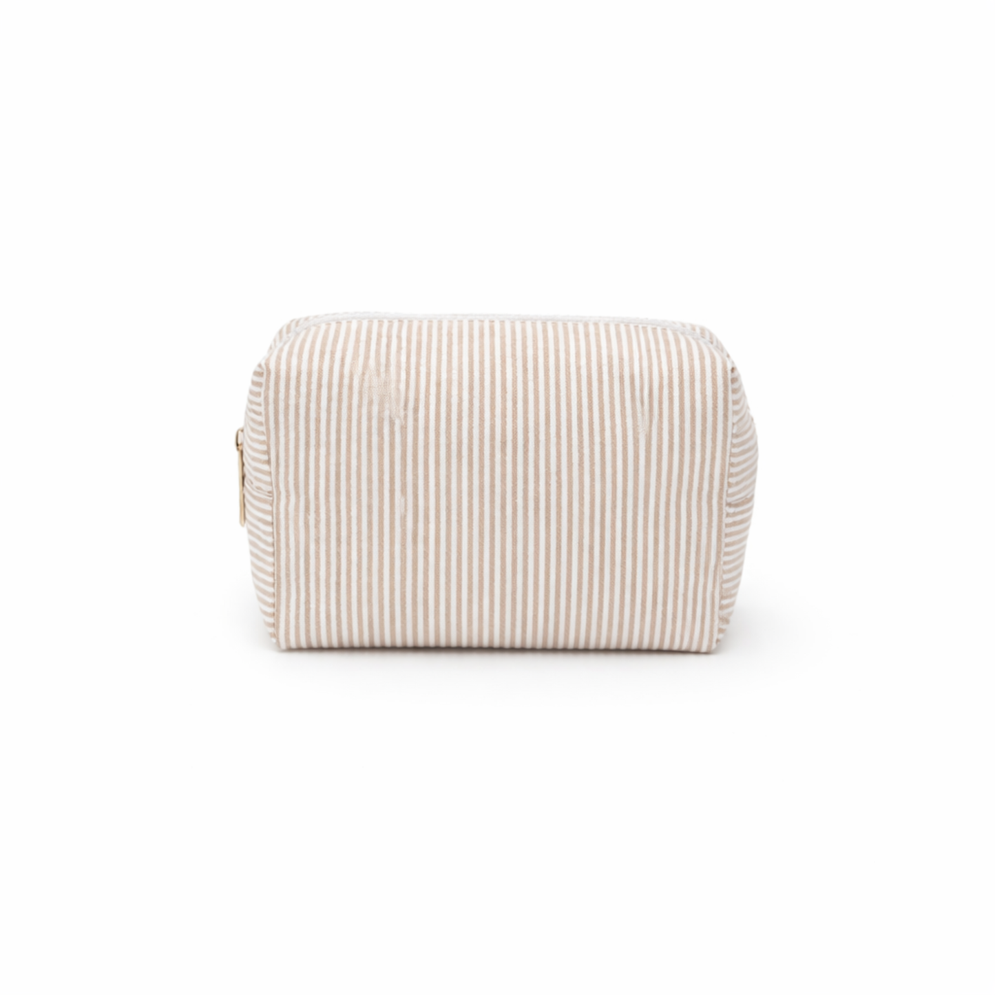 Lullabee Large Taupe Seersucker Backpack - Free Pouch
