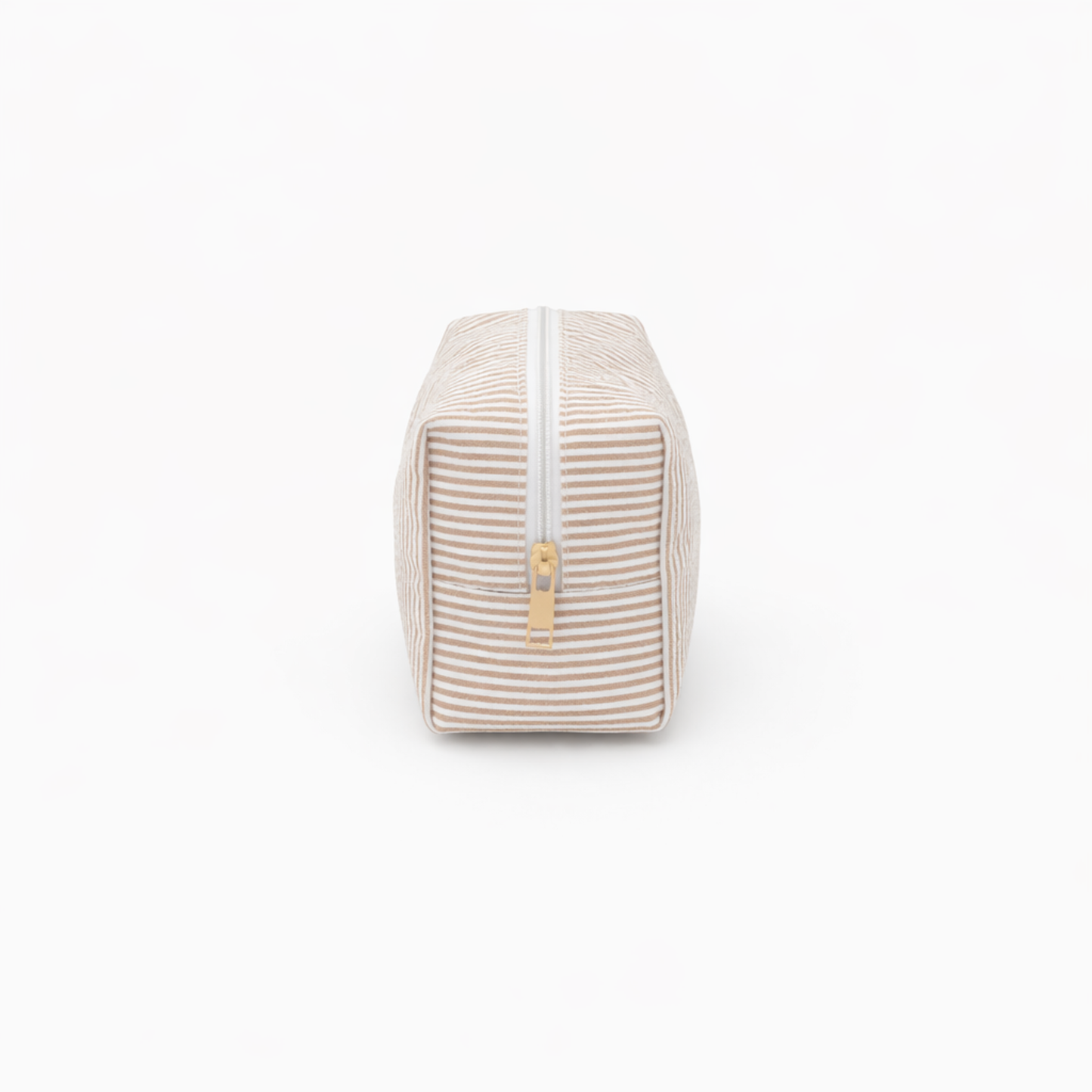 Lullabee Large Taupe Seersucker Backpack - Free Pouch