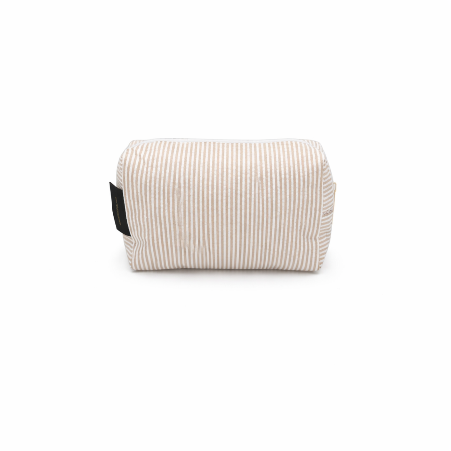 Lullabee Large Taupe Seersucker Backpack - Free Pouch