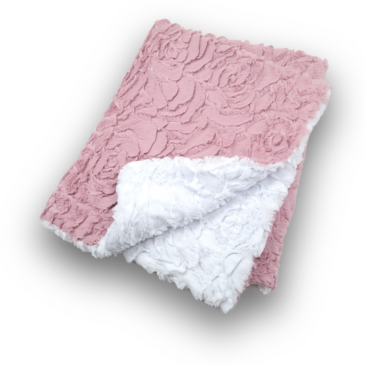 Lullabee Rose Swirl Minky Blanket