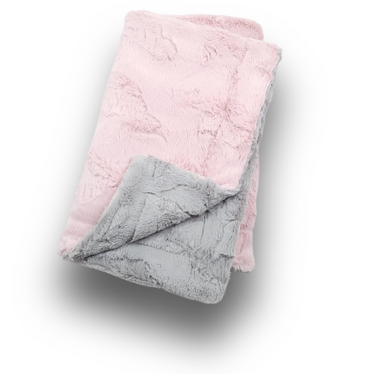 Lullabee Rosewater Silver Minky Blanket