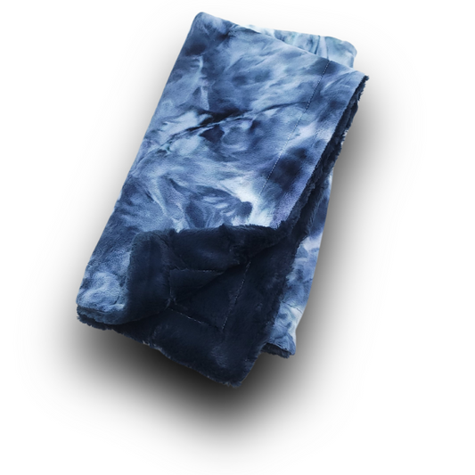Lullabee Tie Dye Navy Minky Blanket