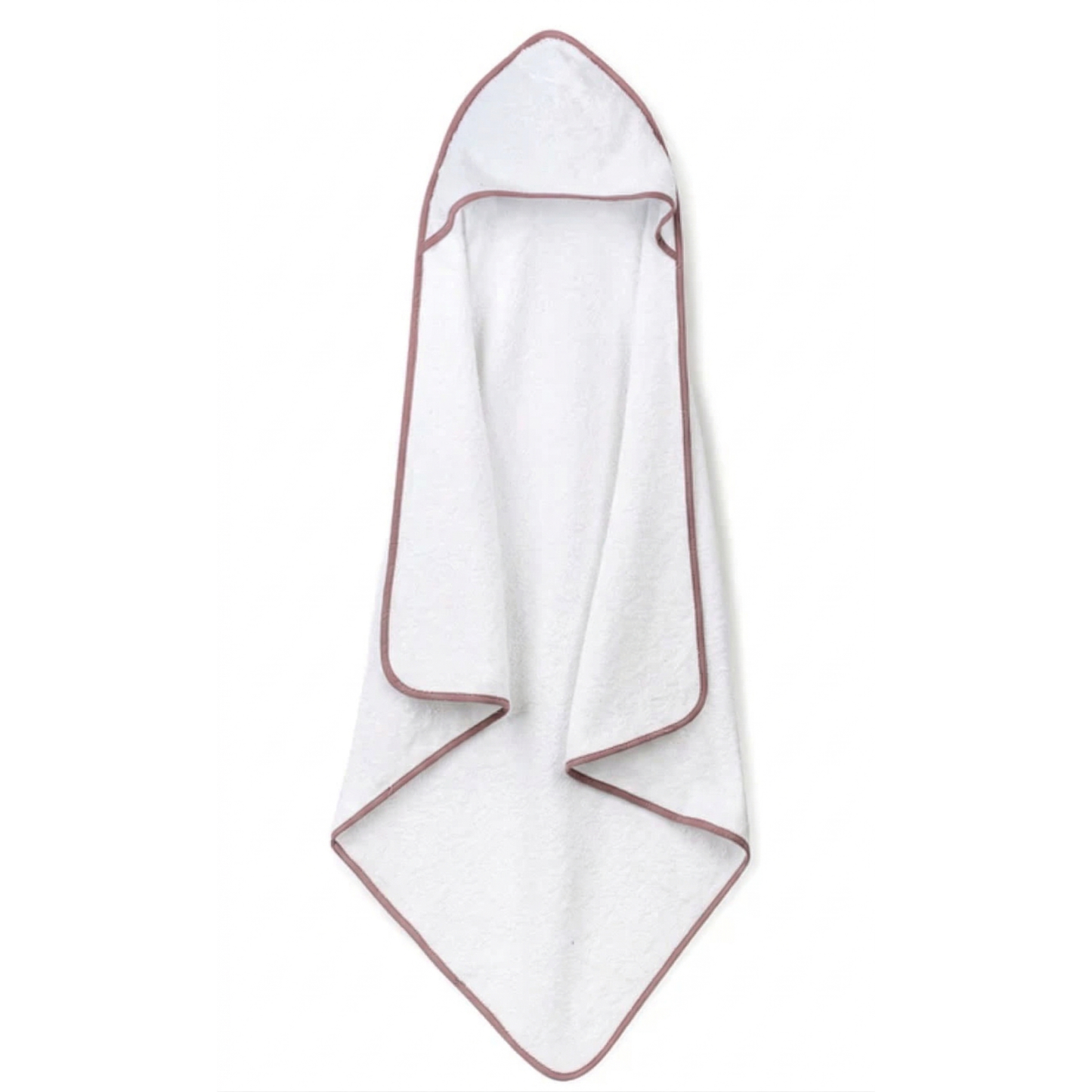 Lullabee XL Rosewood Baby Hooded Towel With Wash Mitt