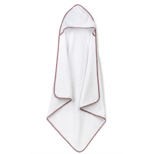 Lullabee XL Rosewood Baby Hooded Towel With Wash Mitt