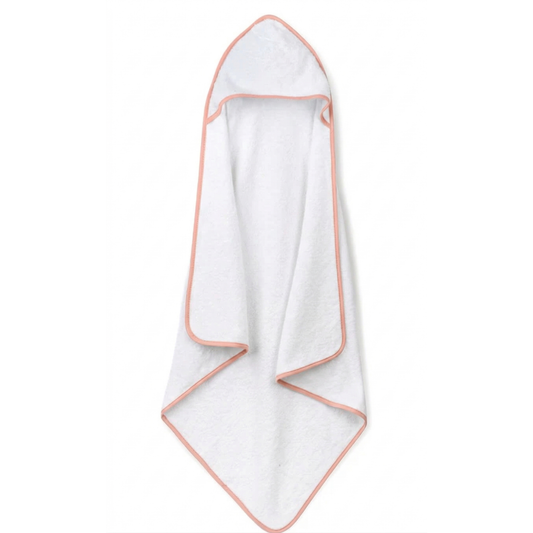 Lullabee XL Peach Pink Baby Hooded Towel With Wash Mitt