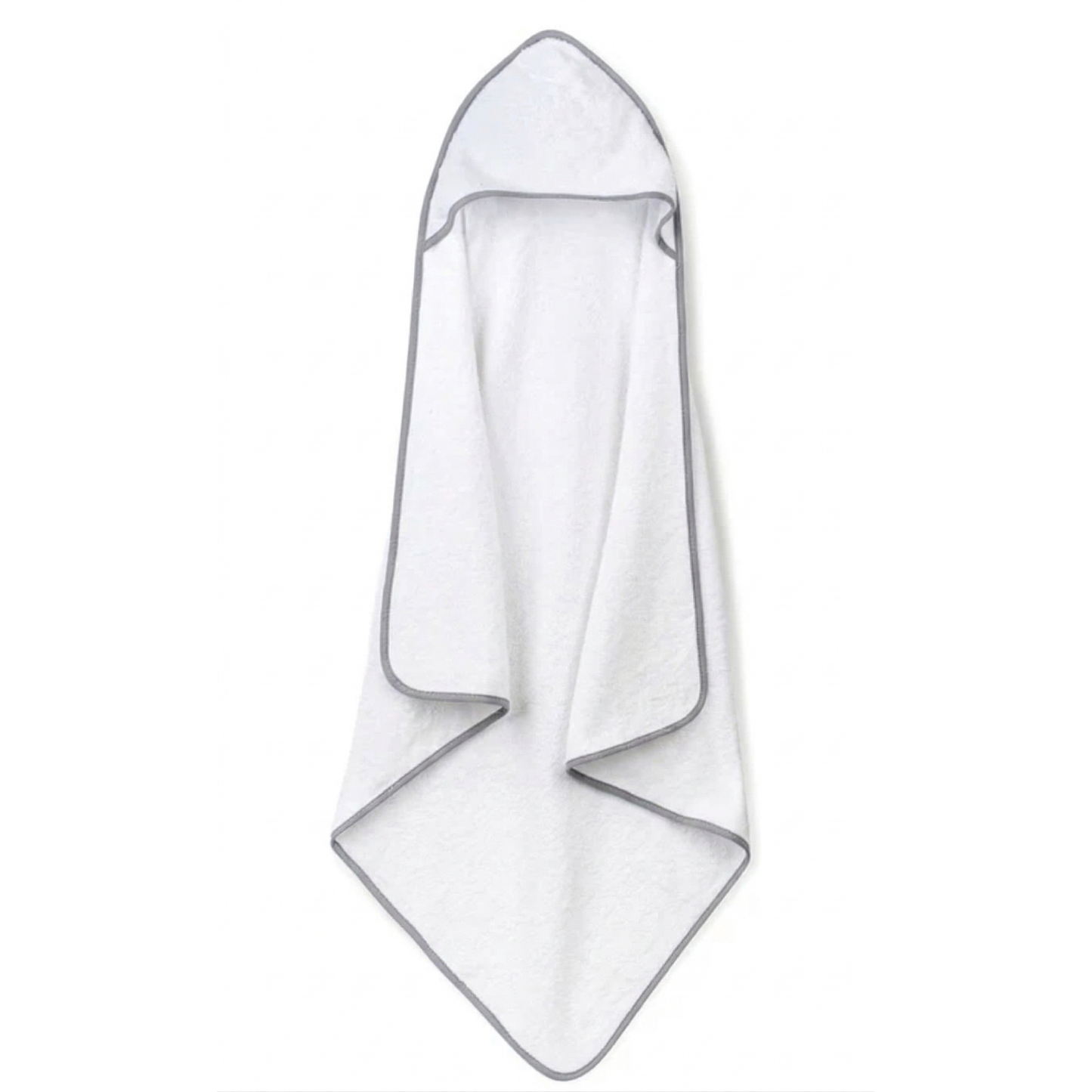 Lullabee XL Silver Baby Hooded Towel With Wash Mitt