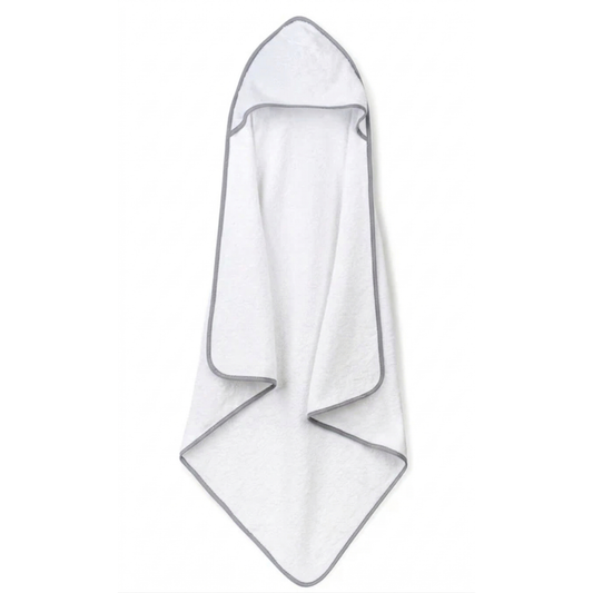 Lullabee XL Silver Baby Hooded Towel With Wash Mitt