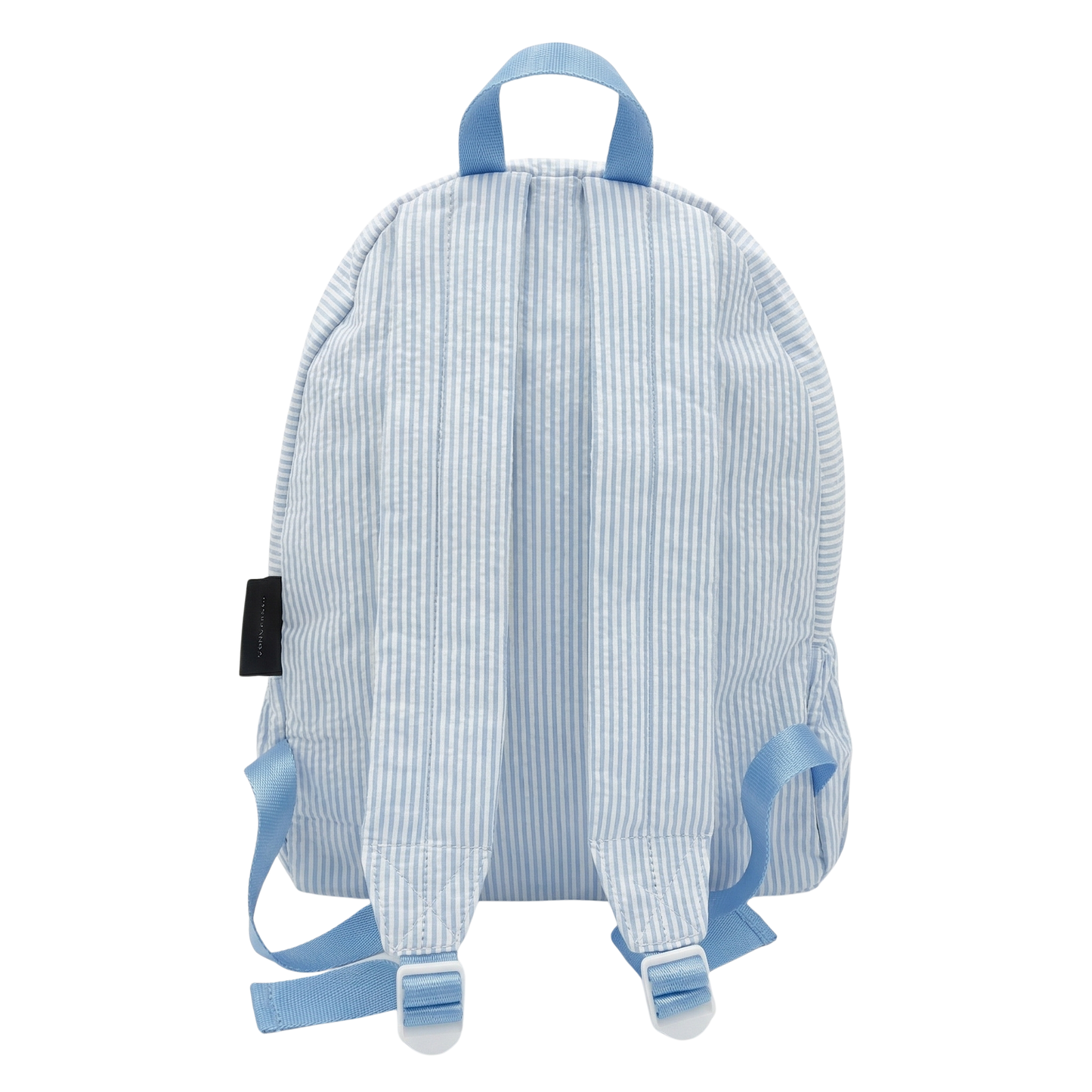 Lullabee Large Baby Blue Seersucker Backpack - Free Pouch