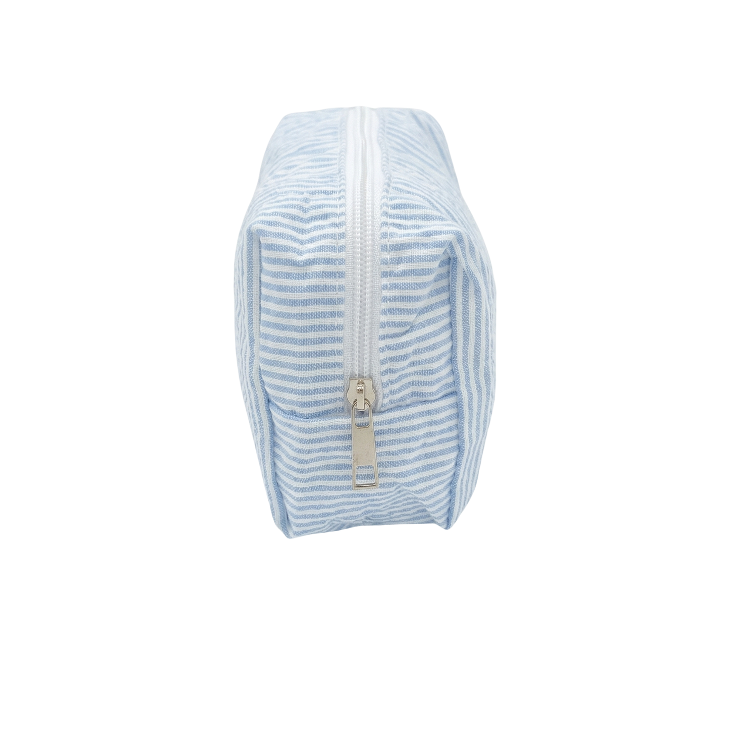 Lullabee Large Baby Blue Seersucker Backpack - Free Pouch