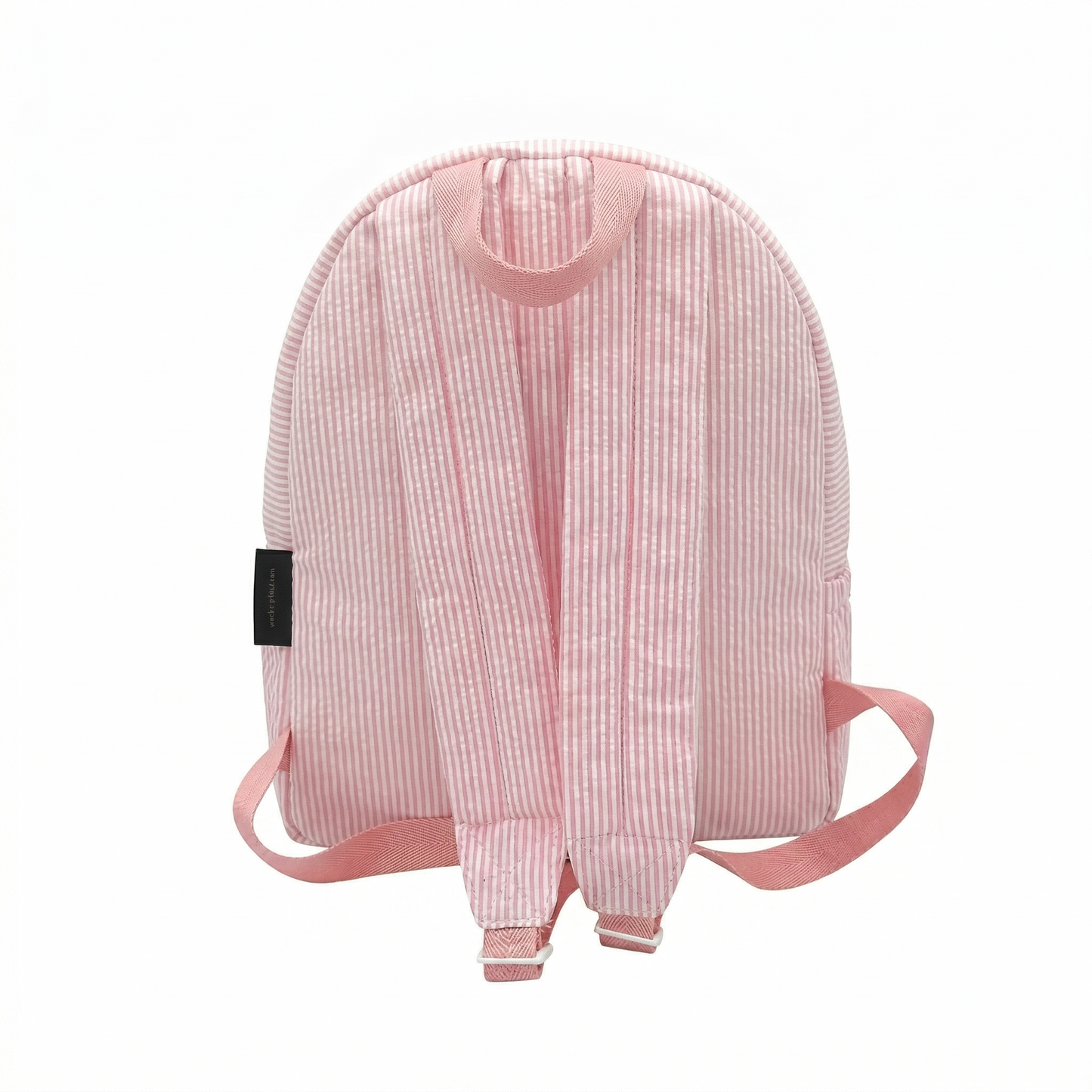 Lullabee Large Pink Seersucker Backpack - Free Pouch
