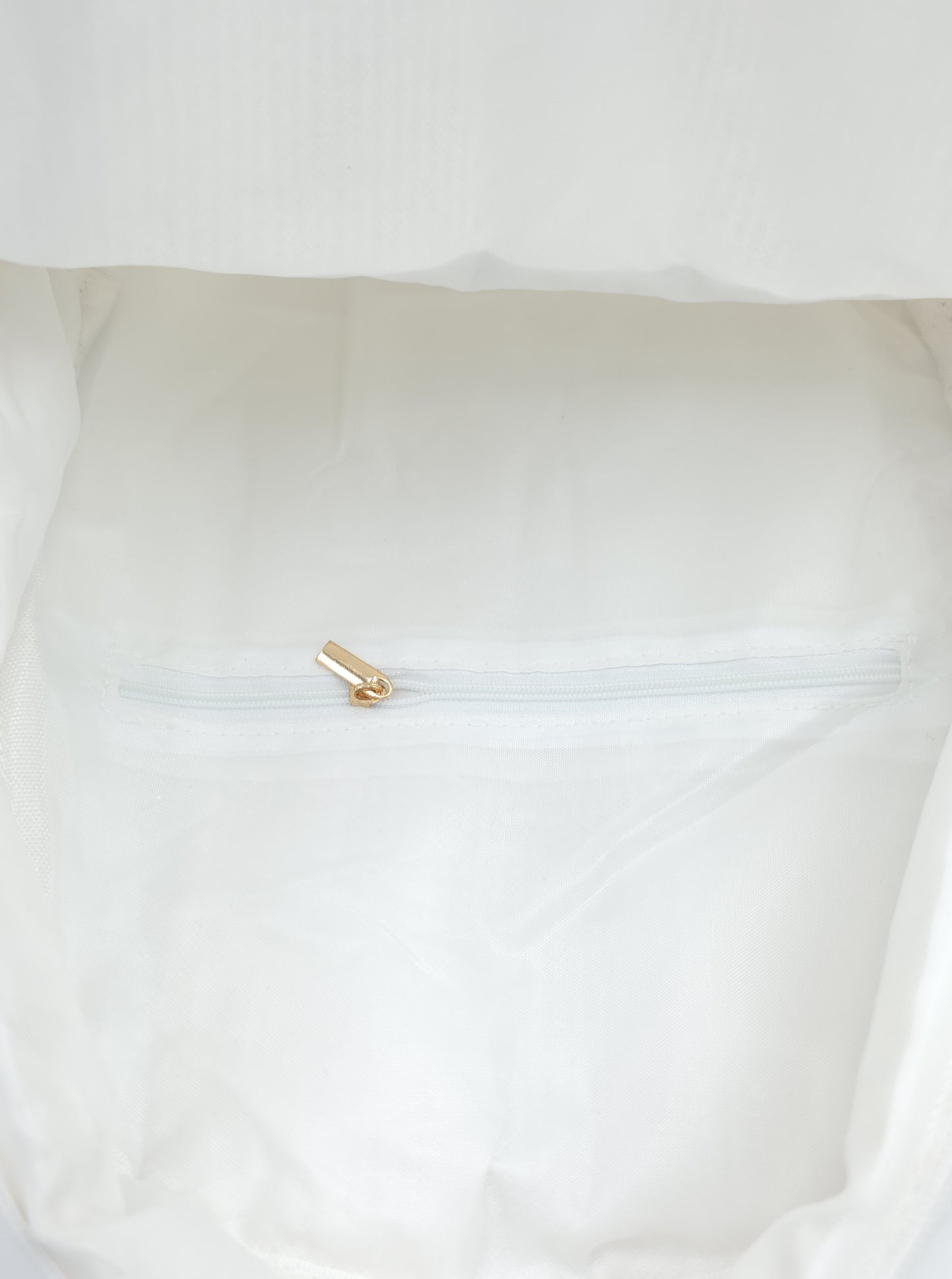 Lullabee Large White Seersucker Backpack - Free Pouch