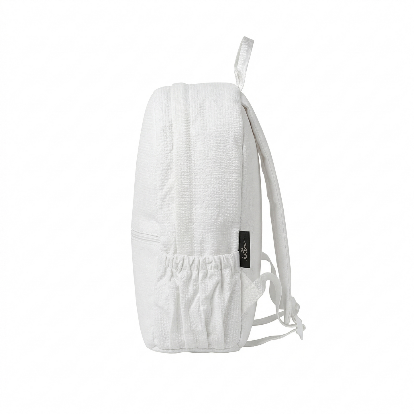 Lullabee Large White Seersucker Backpack - Free Pouch