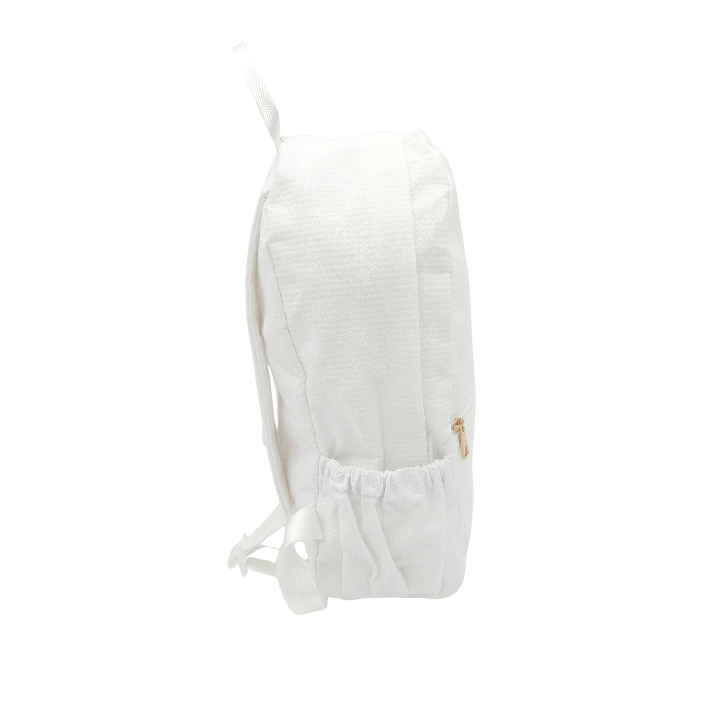Lullabee Large White Seersucker Backpack - Free Pouch