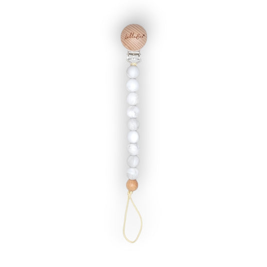 Wooden Marble Pacifier Clip